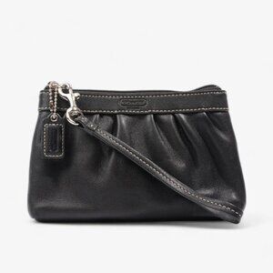 Vintage Coach Pleated Leather Wristlet